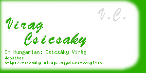 virag csicsaky business card